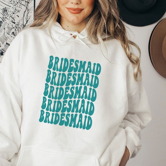 Bridesmaid Blauwgroen Persoonlijke Matching Bridal Hoodie