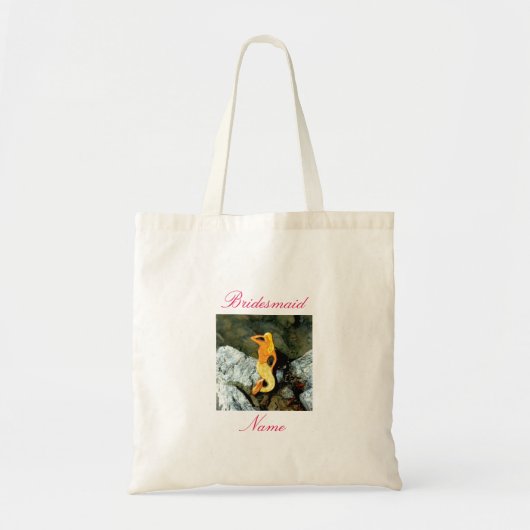 Bridesmaid blonde zeemeermin tote bag (Voorkant)