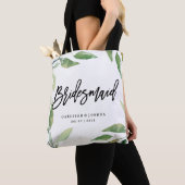 Bridesmaid Bohemian Leaves Wedding Canvas tas (Dichtbij)