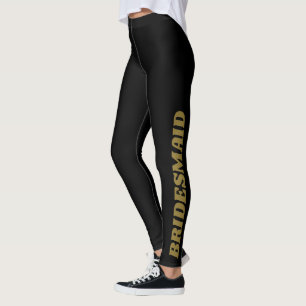 Bridesmaid Bridal Bachelorette Party Attire Black Leggings