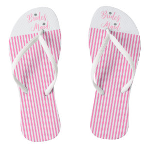 Bridesmaid, Bridal, bruiloft, roze klaver Teenslippers