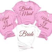 Bridesmaid Bridal Party Bachelorette Maid of Edela T-shirt