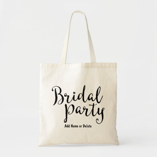 Bridesmaid Bridal Party Budget Canvas Canvas tas (Voorkant)