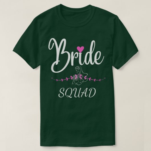 Bridesmaid Bridal Wedding Match T-shirt (Design voorkant)