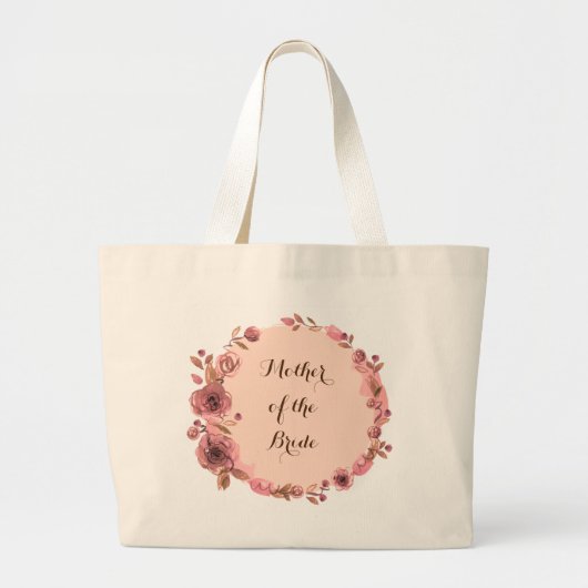 Bridesmaid Bride Moeder Groom Bloemenmeisje Grote Tote Bag (Voorkant)