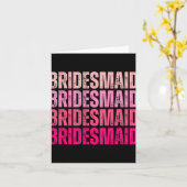 Bridesmaid Bride Squad I Do Crew Roze Bachelorette Kaart (Gele Bloem)