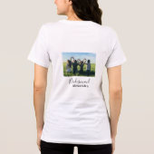 Bridesmaid bride squad name calligraphy photo gift Tri-Blend shirt (Achterkant)