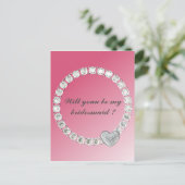 Bridesmaid Briefkaart (Staand voorkant)