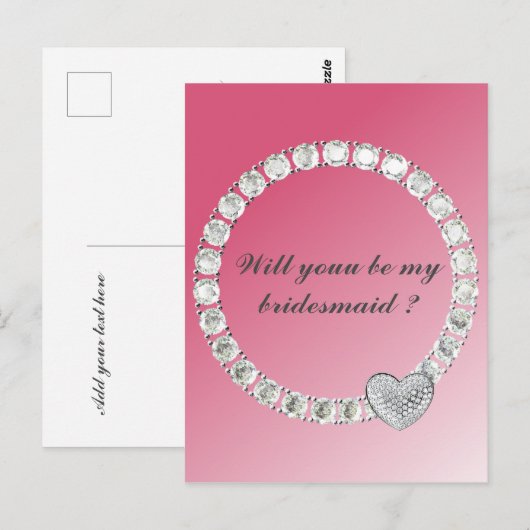 Bridesmaid Briefkaart (Voorkant / Achterkant)