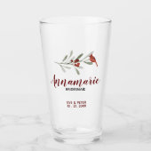 Bridesmaid, bruid van eer, persoonlijke bruiloft glas (Voorkant)