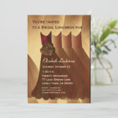 Bridesmaid Brunch Chocolate Gold-bedden metallisch Kaart (Staand voorkant)
