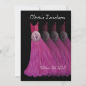 Bridesmaid Brunch Roze jurken Metaalpapier Kaart (Achterkant)