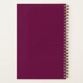 Bridesmaid Burgundy Typographic Notebook Notitieboek (Achterkant)