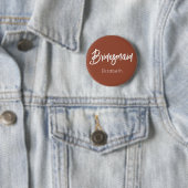 Bridesmaid Burnt Orange Terracotta Wedding Ronde Button 5,7 Cm (In situ)