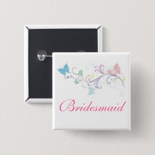 Bridesmaid Butterfly Button (Voorkant /achterkant)