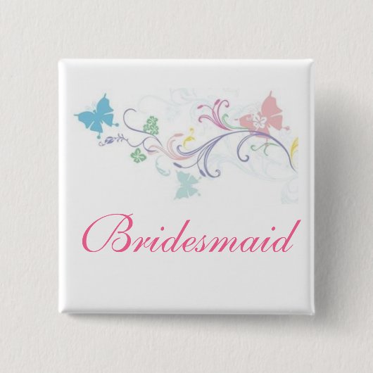 Bridesmaid Butterfly Button (Voorkant)