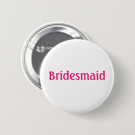 Bridesmaid Button (Voorkant /achterkant)