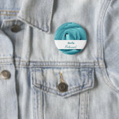 BRIDESMAID Button met AQUA BLUE Roos V03 (In situ)