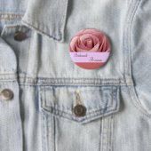 BRIDESMAID Button met PINK Rose (In situ)
