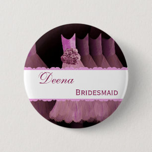 BRIDESMAID-Button TPink Gowns Roze kant V9 Ronde Button 5,7 Cm