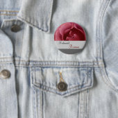 BRIDESMAID Button with RED Rose (In situ)