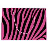 Bridesmaid-cadeau, gepersonaliseerd roze en zwart  large cadeautasje (Achterkant)