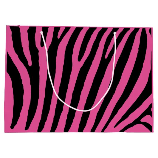 Bridesmaid-cadeau, gepersonaliseerd roze en zwart  large cadeautasje (Achterkant)