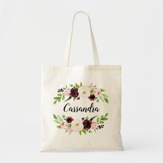 Bridesmaid Canvas tas Voorstel Aangepaste maroon b (Voorkant)