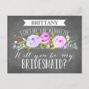 Bridesmaid Card Bridesmaid Kaart