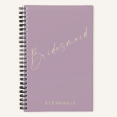 Bridesmaid Chic Minimalist - Lila, persoonlijk Notitieboek (Voorkant)