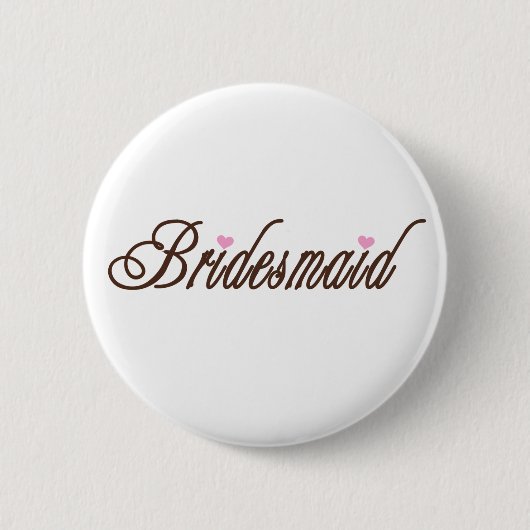 Bridesmaid Classy Browns Ronde Button 5,7 Cm (Voorkant)