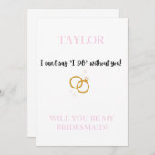 Bridesmaid-conceptkaarten Kaart (Voorkant / Achterkant)