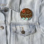 BRIDESMAID Cool Waves & Sun Beach Wedding Button (In situ)
