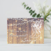 Bridesmaid - Cowboylaarzen, hout met licht Kaart (Staand voorkant)