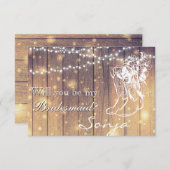 Bridesmaid - Cowboylaarzen, hout met licht Kaart (Voorkant / Achterkant)