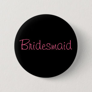 Bridesmaid Custom Wedding Party Button