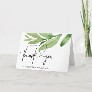 Bridesmaid Dank je cadeautje van Bride Kaart