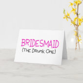 Bridesmaid de Drink Kaart (Gele Bloem)
