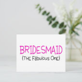 Bridesmaid de Fabulous One Briefkaart (Staand voorkant)