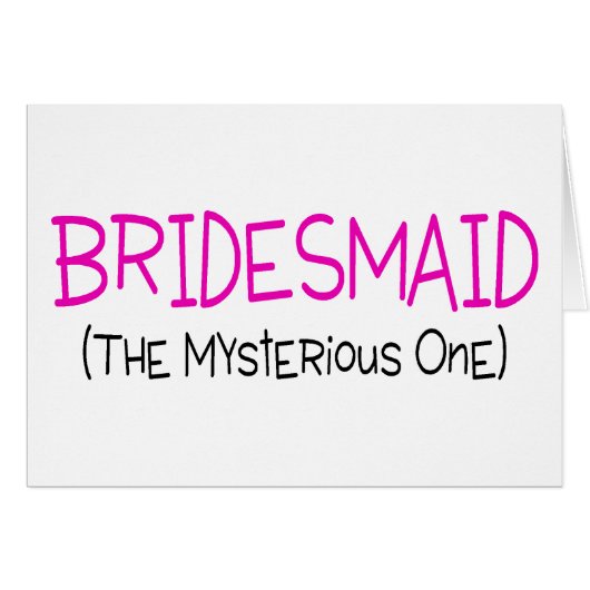 Bridesmaid de mysterieuze (Voorkant Horizontaal)