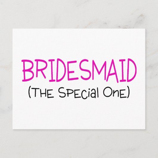 Bridesmaid de speciale briefkaart (Voorkant)