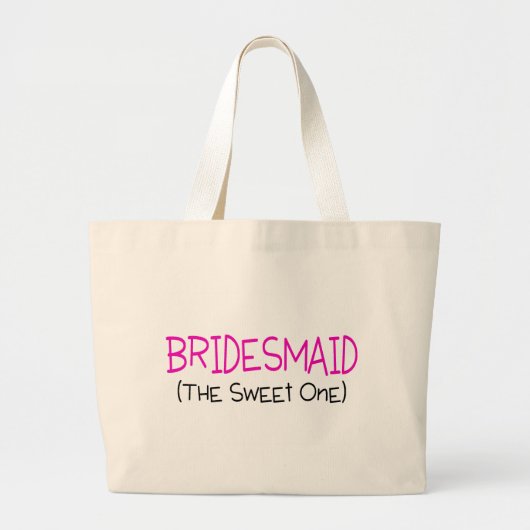 Bridesmaid de zoete. grote tote bag (Voorkant)