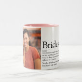 Bridesmaid Definition Foto Weddenschap Favor Tweekleurige Koffiemok (Center)