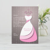 Bridesmaid Dress Card Kaart (Staand voorkant)