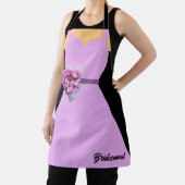 Bridesmaid Dress Lavender with Flower Personalize Schort (Insitu)