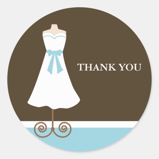 Bridesmaid Dress Ronde Sticker (Voorkant)
