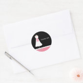 Bridesmaid Dress Ronde Sticker (Envelop)