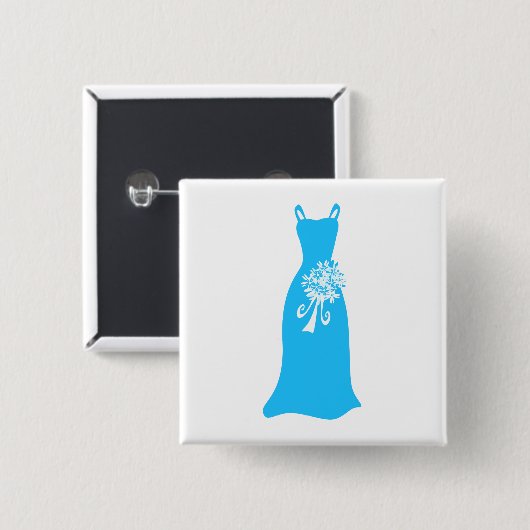 Bridesmaid Dress Vierkante Button 5,1 Cm (Voorkant /achterkant)