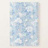 Bridesmaid Dusty Blue Floral Pattern Notitieboek (Achterkant)