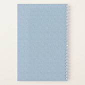 Bridesmaid Dusty Blue Floral Pattern Swatch Notitieboek (Achterkant)